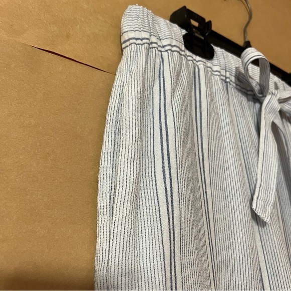 Marine Layer | Aly Pant Linen Tencel Striped Wide Leg Pants High Rise Size S - Picture 6 of 13